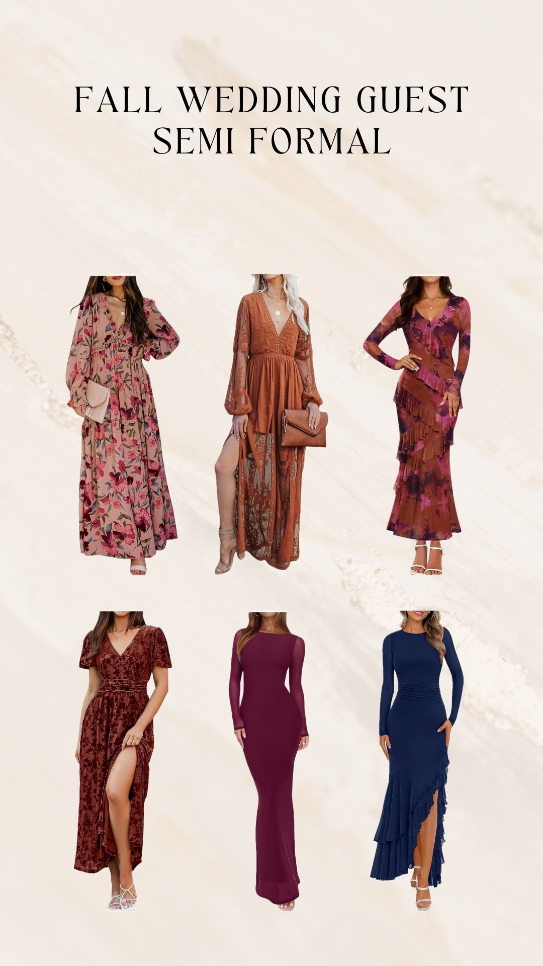 Semi formal fall wedding guest dresses!! Pair with boots or heels to dress up or down! 

#LTKStyleTip #LTKWedding #LTKFindsUnder100