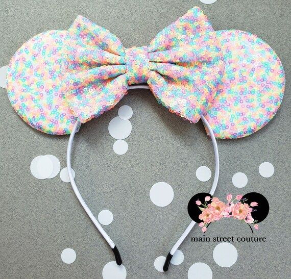 Neon Rainbow Minnie Mouse Ears, Confetti Mickey Mouse Ears, Disney Headband, Disney Gift, Minnie ... | Etsy (US)