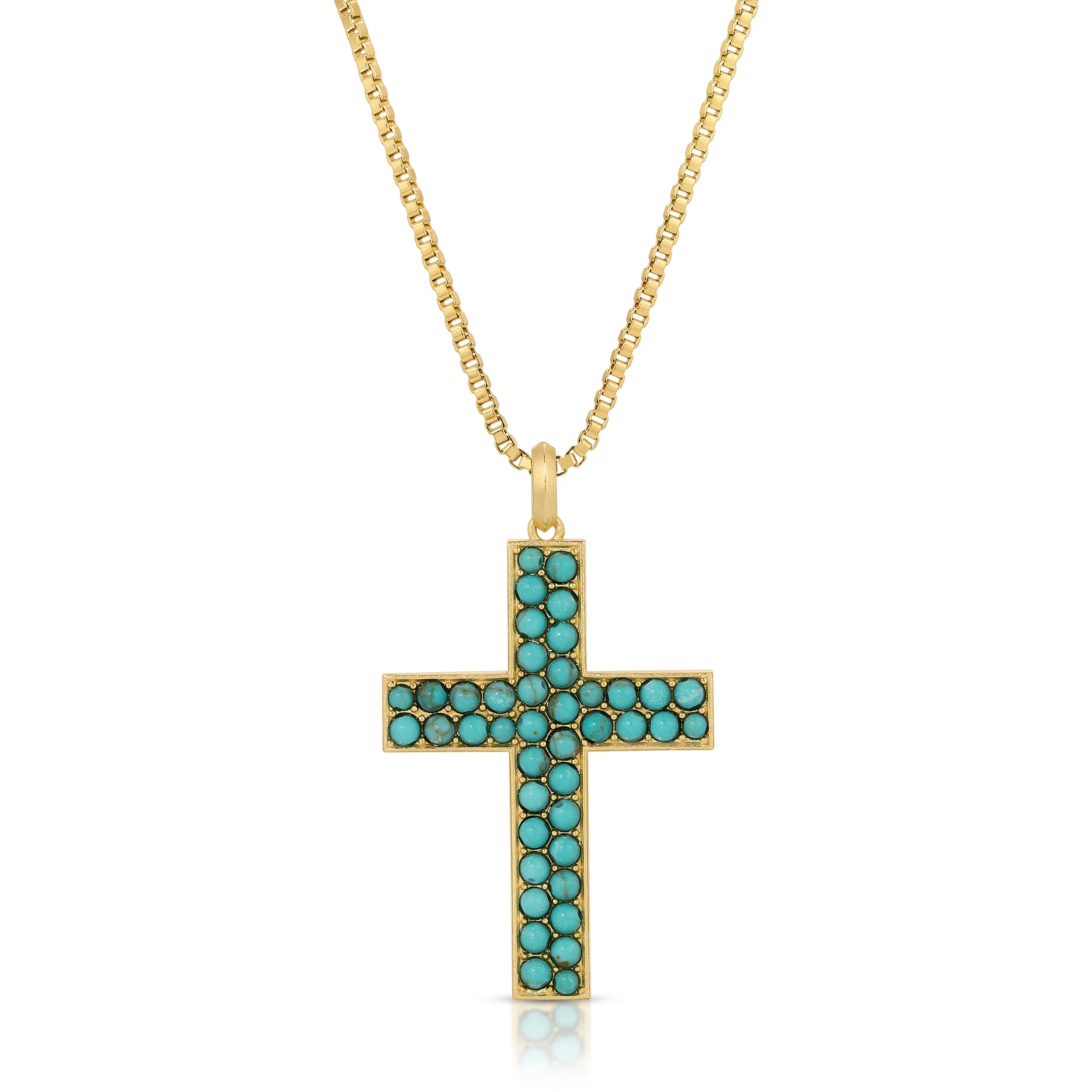 Elpis Cross Necklace - Turquoise | Joy Dravecky