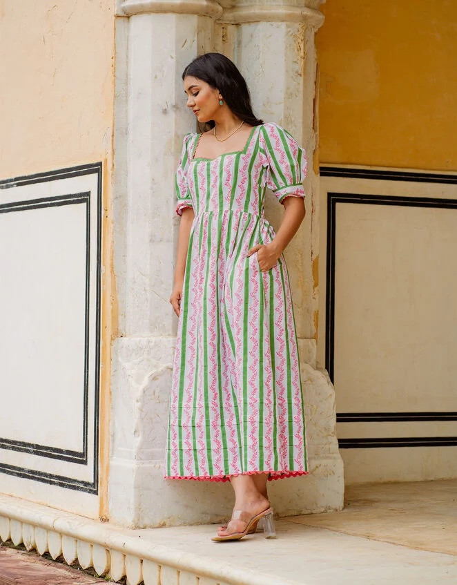 Just ordered this beautiful green and pink stripe short sleeve midi dress by India Mills at Monsoon - last pieces remaining! 

#LTKsummer #LTKdresses #LTKuk