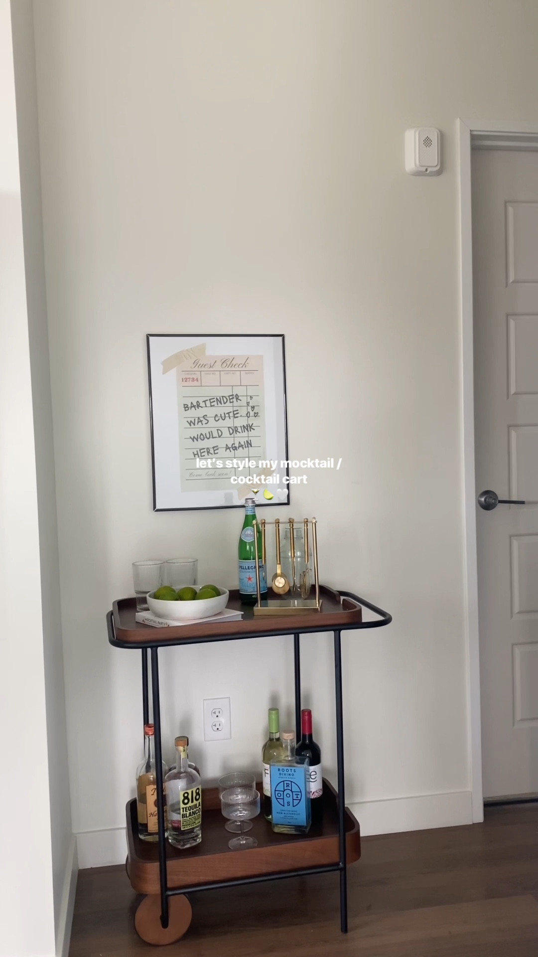 mocktail/cocktail cart 🍋‍🟩🍸 

#LTKStyleTip #LTKHome #LTKVideo