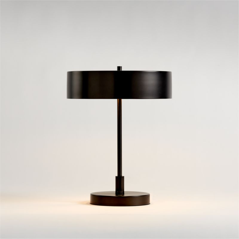 Zain Dark Pewter Grey Table Lamp with USB Port 18" + Reviews | Crate & Barrel | Crate & Barrel