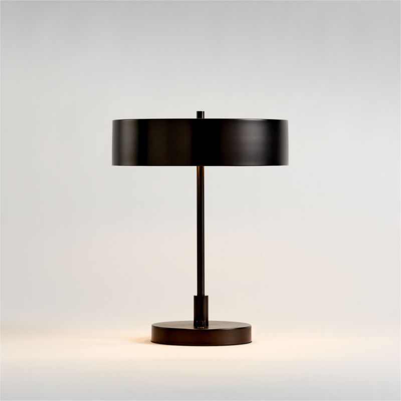 Zain Dark Pewter Grey Table Lamp with USB Port + Reviews | Crate & Barrel | Crate & Barrel