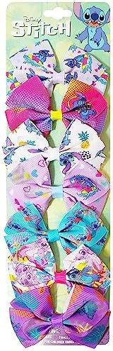 LUV HER Disney Stitch Hair Bows - 7 Pcs 4 Inch Bow Bundle - Hair Accessories Gift Set - Alligator... | Amazon (US)