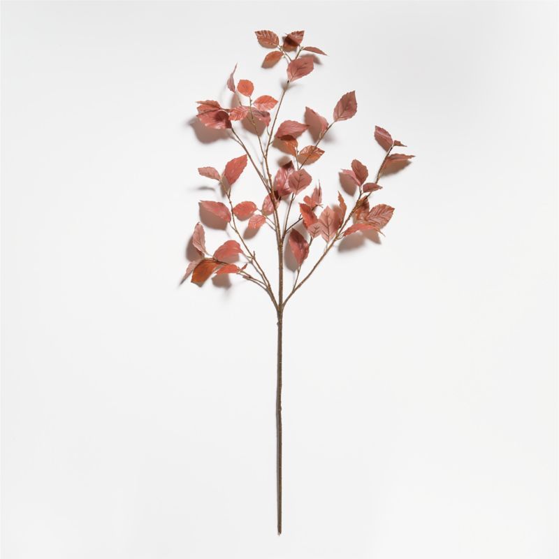 Faux Small Rust Leaf Branch + Reviews | Crate & Barrel | Crate & Barrel