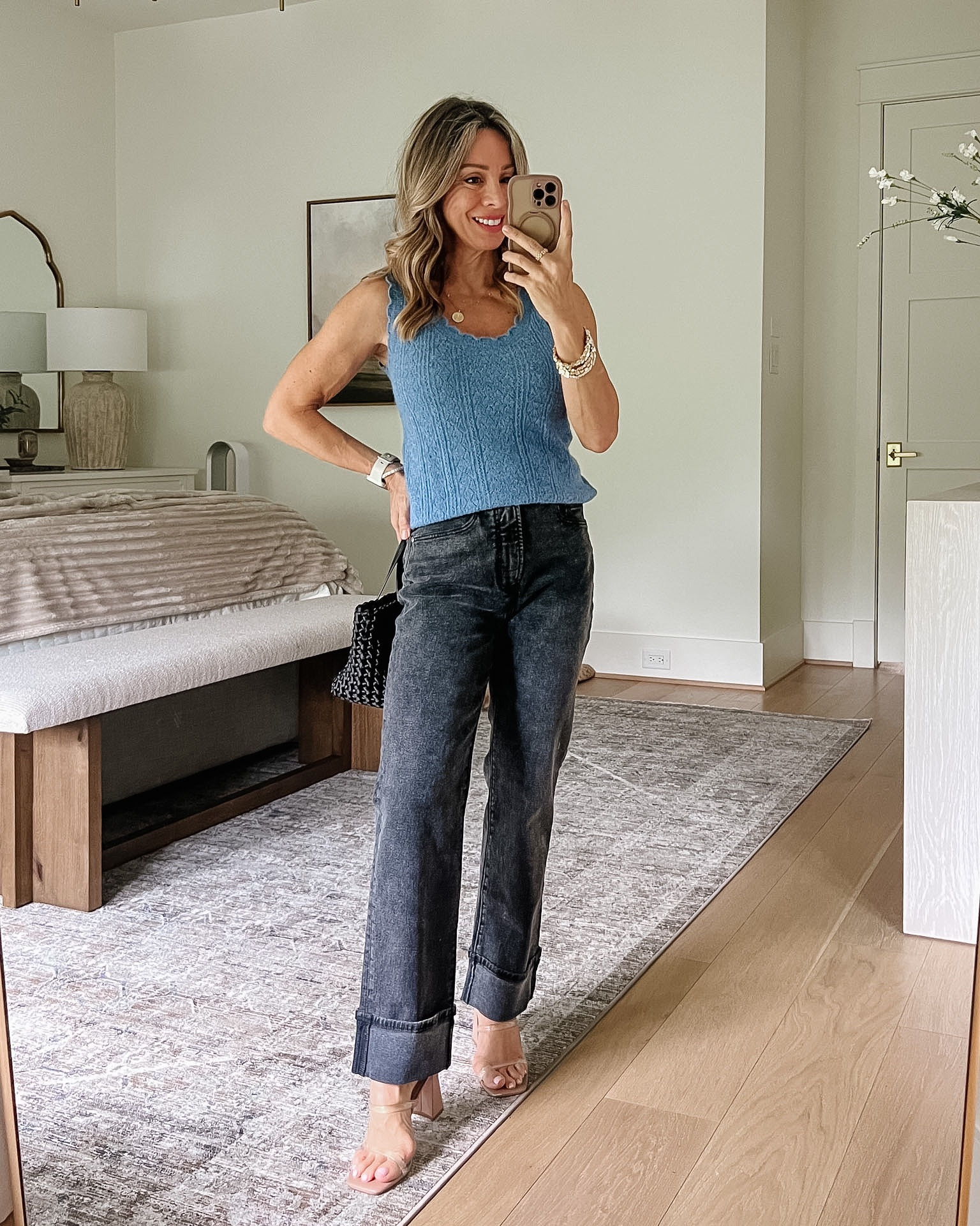 Loft Sweater Top & Black Jeans 

Top Fit: I’m wearing an XS
Jeans Fit: I’m wearing a 25P

#LTKOver40 #LTKPetite #LTKSeasonal
