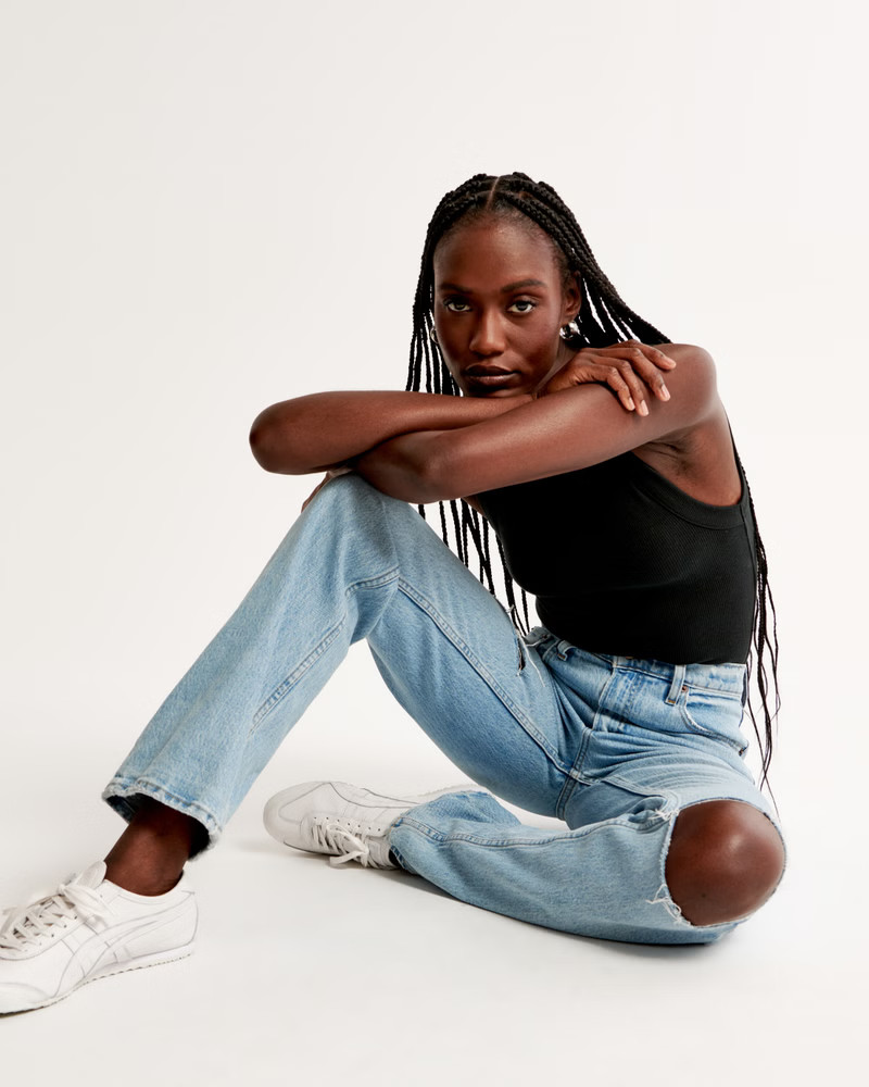 Women's Ultra High Rise 90s Straight Jean | Women's Bottoms | Abercrombie.com | Abercrombie & Fitch (US)