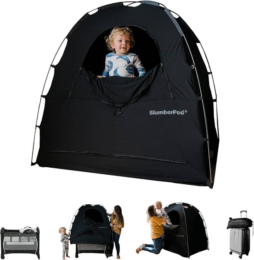 SlumberPod Portable Sleep Pod Baby Blackout Canopy Crib Cover, Sleeping Space for Age 4 Months an... | Amazon (US)