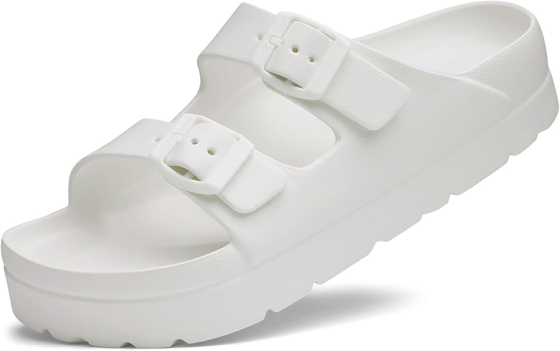 Women's Platform Sandals with Arch Support, Chunky Lightweight Foam Slip on Slides, Comfortable S... | Amazon (US)