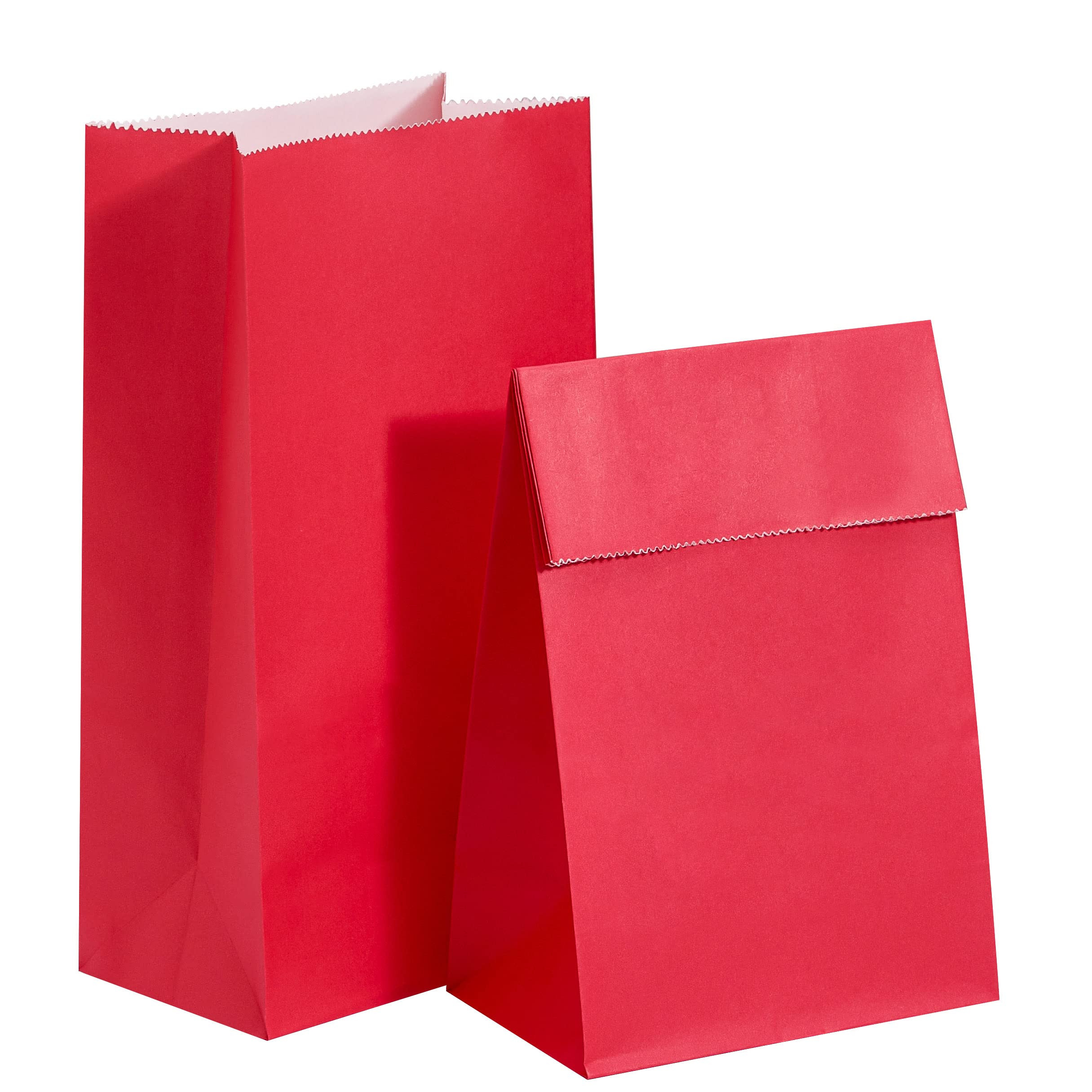 SUNCOLOR 30 Pack Red Paper Bags Party Favor Bags Goodie Bags for Kids Birthday Party/Valentines D... | Amazon (US)