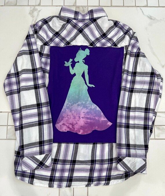 Princess Tiana Purple Plaid Flannel, Disney Flannel, Disney Jacket, Princess & The Frog Flannel, ... | Etsy (US)