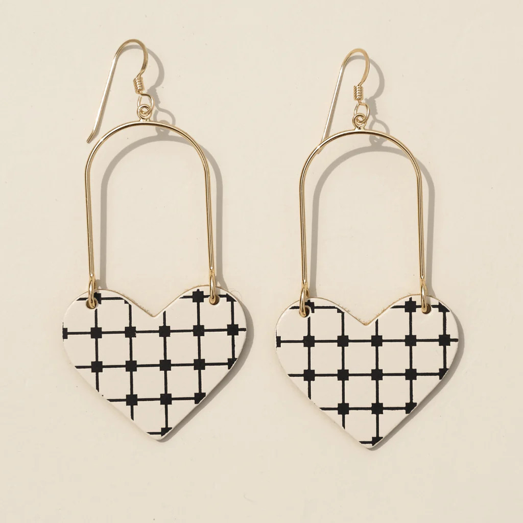 Ecru Quilted Heartthrobs | Nickel and Suede