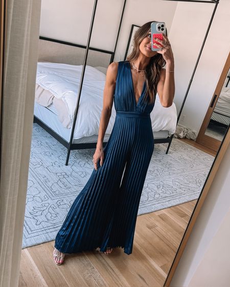 umm hello jumpsuit of my DREAMS!🫶🏻 such a statement piece that would be so perfect for any upcoming wedding or event! 🤍 use my code AFLAUREN for 15% off - stackable with other codes/discounts too! 
wearing xs, runs tts 

#LTKwedding #LTKstyletip