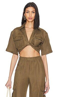 The Chrisa Crop Blouse
                    
                    L'Academie | Revolve Clothing (Global)