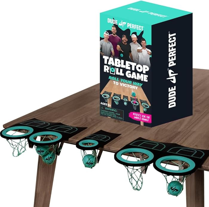 Dude Perfect Tabletop Roll Target Toss Game | Indoor & Outdoor Party & Family Game Night for Kids... | Amazon (US)