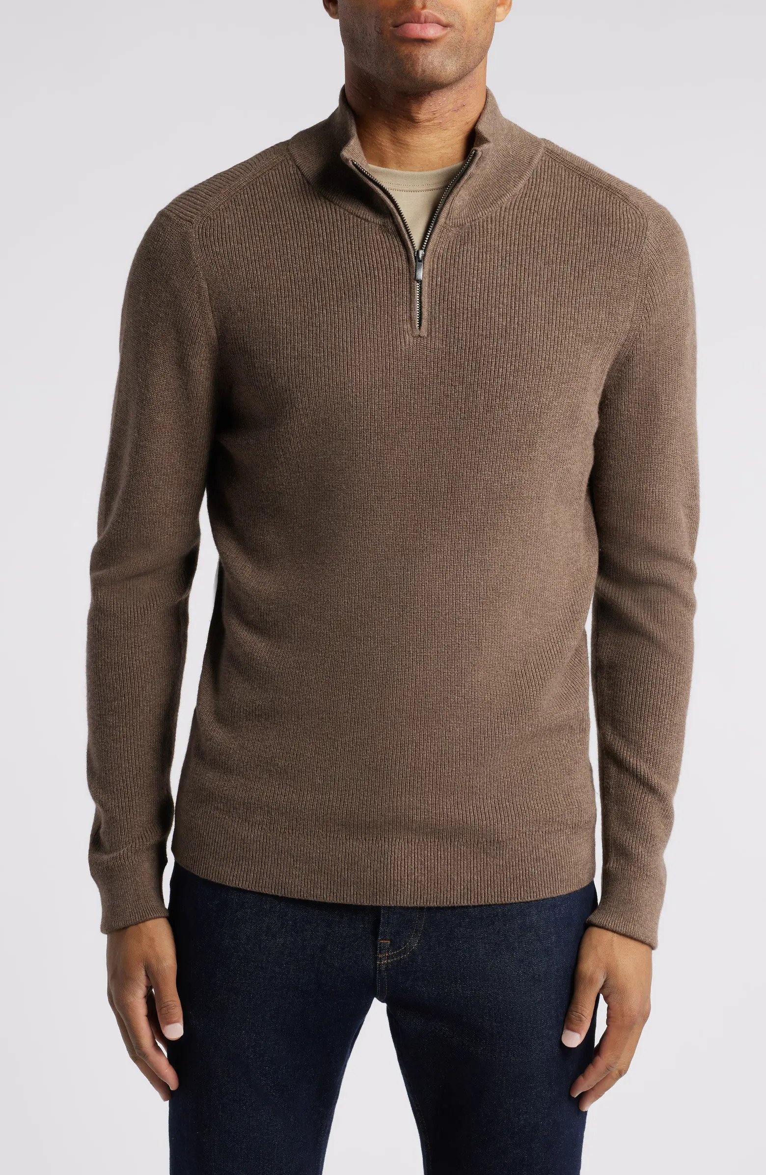 Cotton & Cashmere Quarter Zip Sweater | Nordstrom