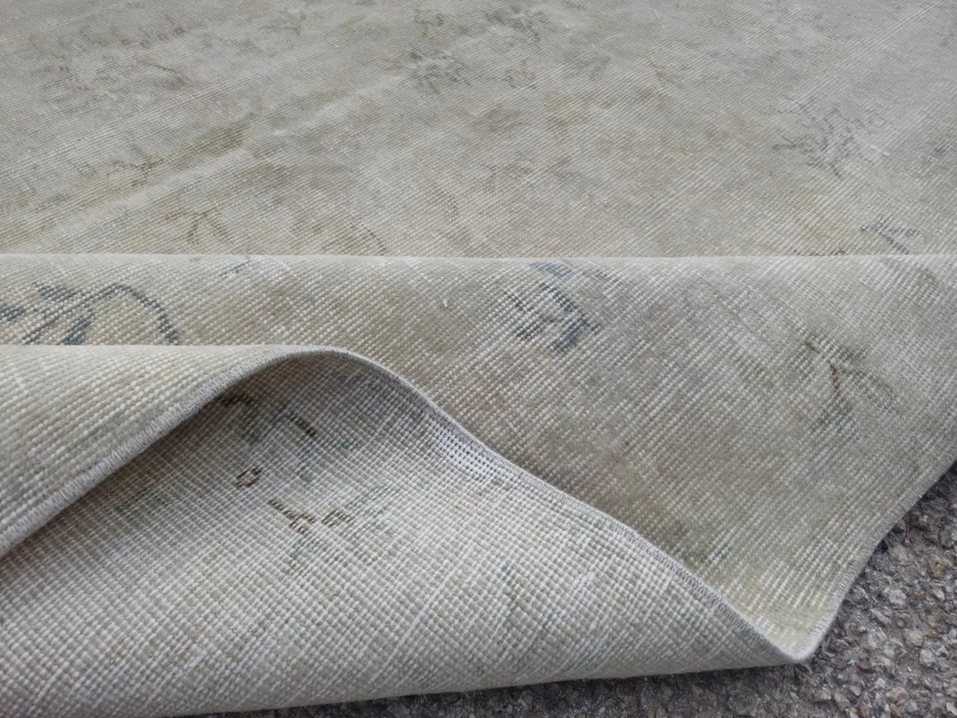 Neutral Beige Turkish Area Rug - Handmade Vintage Boho Floral Carpet | Etsy (US)