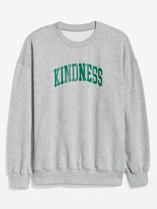 Oversized Graphic Tunic Sweatshirt | Old Navy (CA)