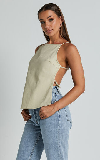 Lioness - Camille Backless Top in ECRU | Showpo (US, UK & Europe)