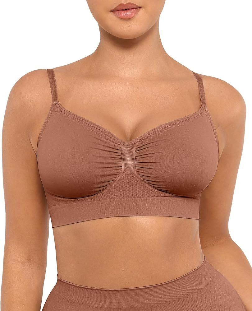 FeelinGirl Bralettes for Women with Support Comfortable Bras No Underwire Seamless Everyday Bras | Amazon (US)