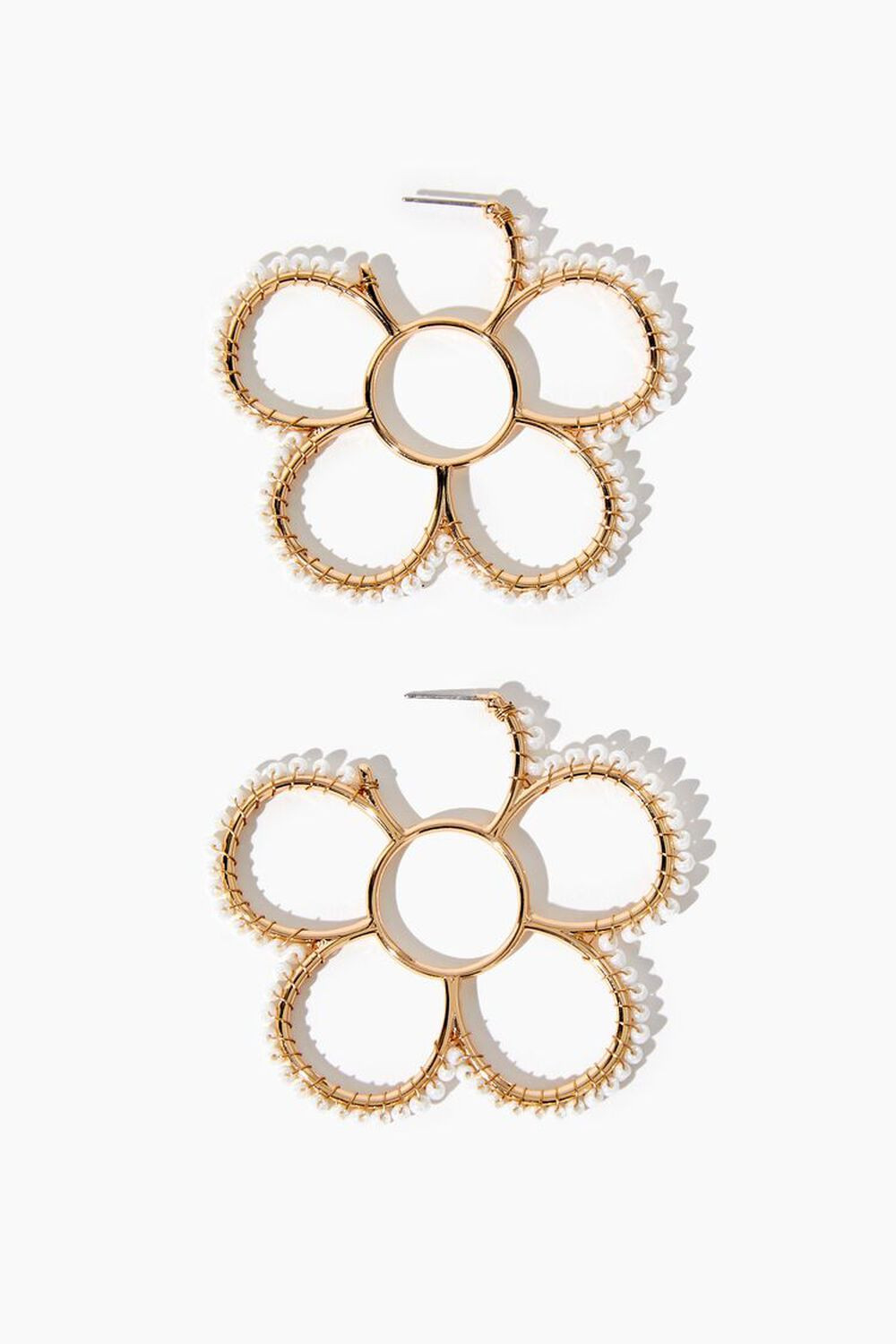 Beaded Cutout Flower Earrings | Forever 21 (US)