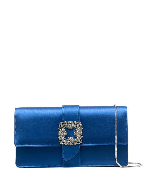Manolo Blahnik Capri Clutch Bag | Blue | FARFETCH ES | Farfetch Global
