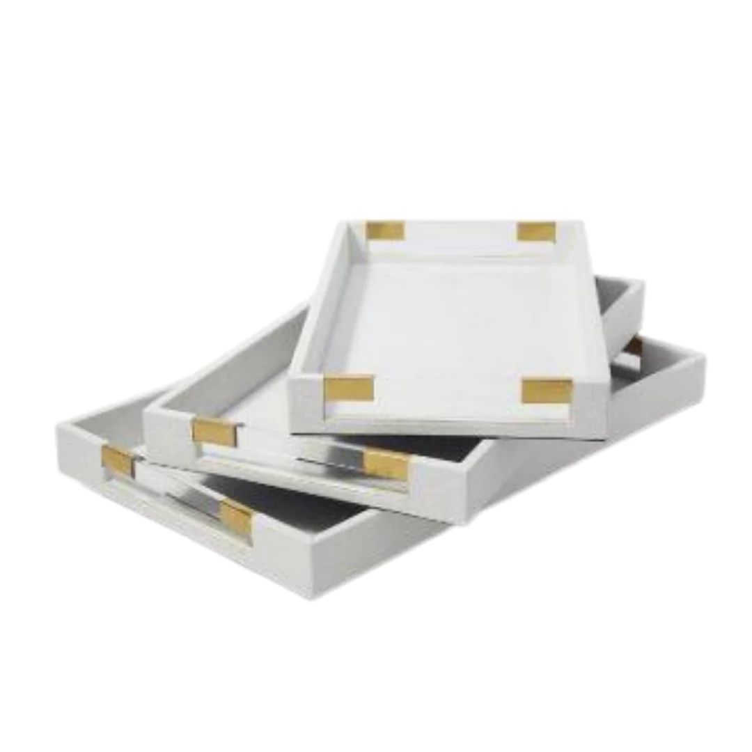 White Decorative Stingray Trays | Megan Molten