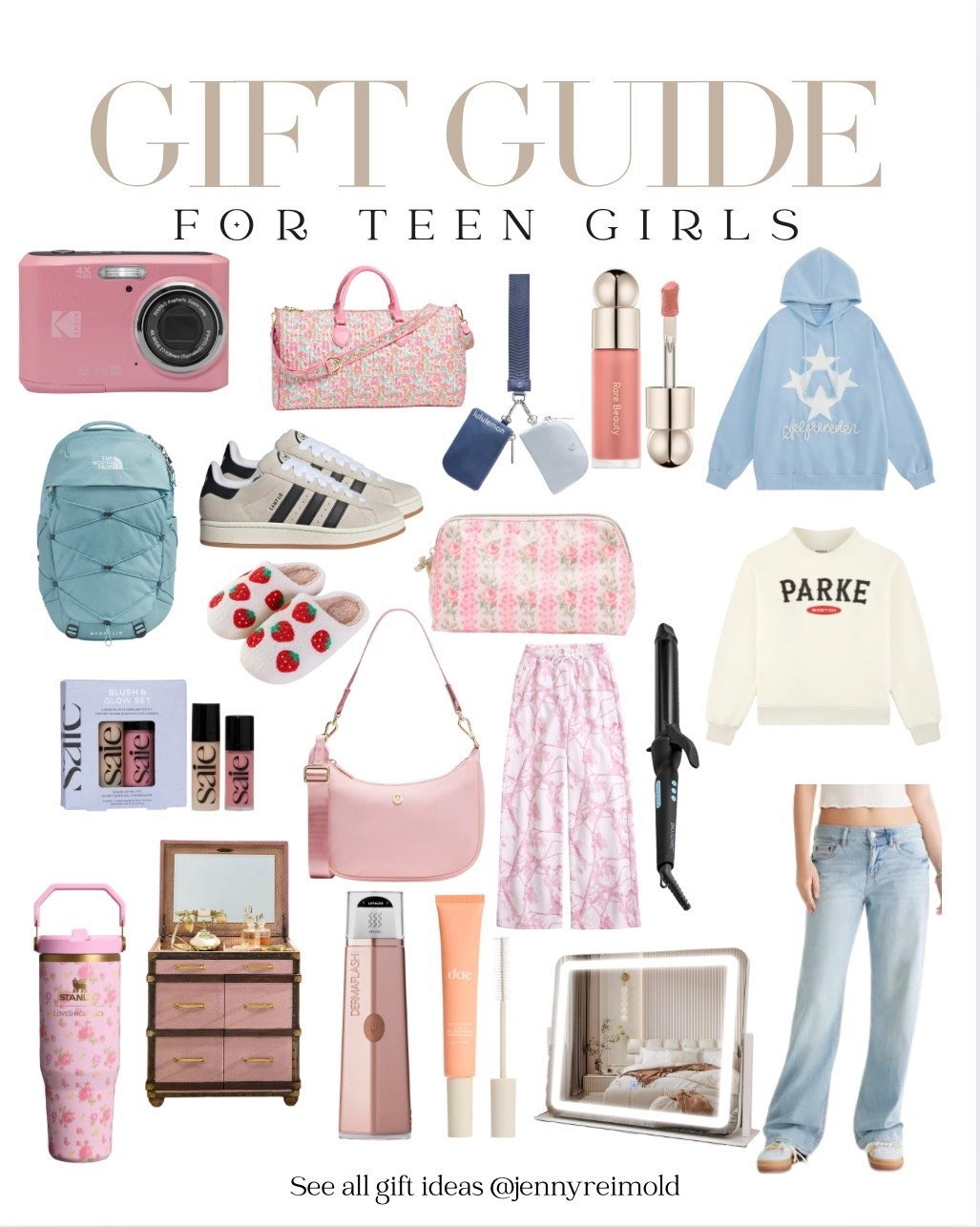 As a mom of five daughters, I KNOW what actually makes the list — and what ends up returned. These are the gifts everyone’s asking for right now. Part 2 and 3 coming soon… because the lists never end! 

✨Note:
Low rise jeans are back. 🤦🏼‍♀️ Aeropostale or Abercrombie are the ones you want. 

Get PARKE sweatshirts early, they sell out and are hard to find. 

The John Galt Tees are Brandi Melville. I guess he designs them for the brand? (I have no idea why this is so popular because it's one size fits all so be wary.) 

Not on LTK but the brand Pink Palm Puff is also hugely popular. Google them for the sweatshirts, swimsuits and pjs. 



#LTKStyleTip #LTKGiftGuide #LTKKids
