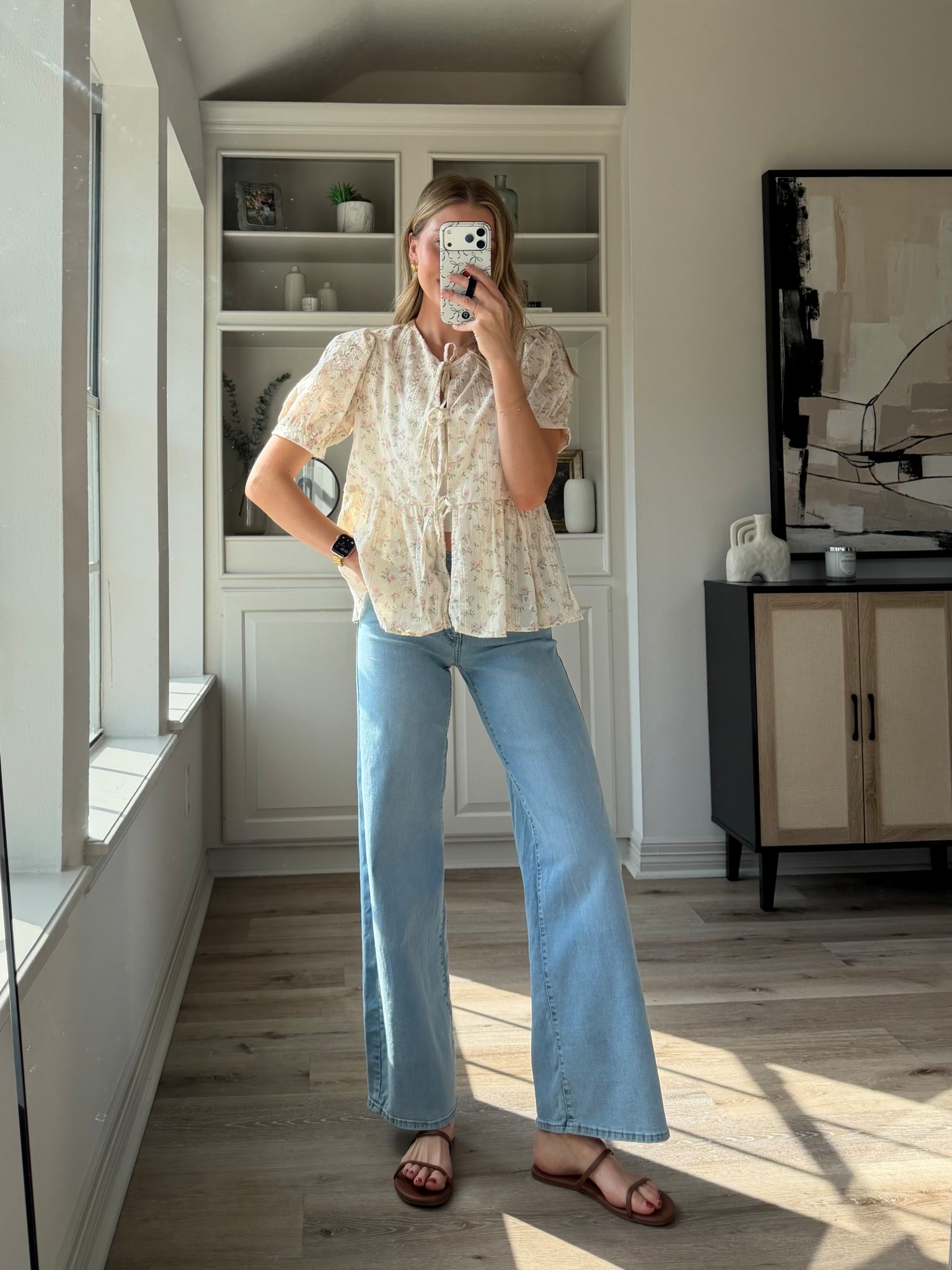 Mom outfit! Top is nursing friendly, size S in top and 26 in jeans! 

#LTKmomlife #LTKootd