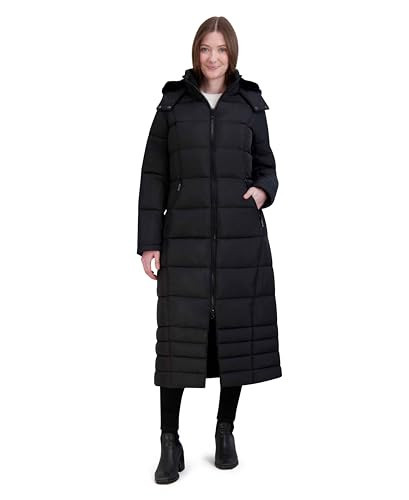 HFX Women's Maxi Puffer Coat – Mid-Weight, Water-Resistant Winter Jacket, Faux Fur Lined Hood, Recycled Insulation, Black, XX-Large | Amazon (US)