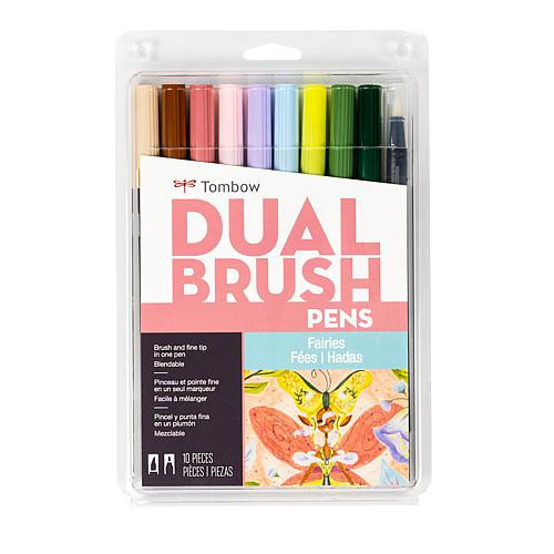 Tombow Dual Brush Pen Art Markers - Fairies Palette 10-Pack | HSN