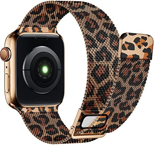 AdMaster Stainless Steel Magnetic Band Compatible with Apple Watch 42mm 44mm 45mm, Adjustable Milane | Amazon (US)