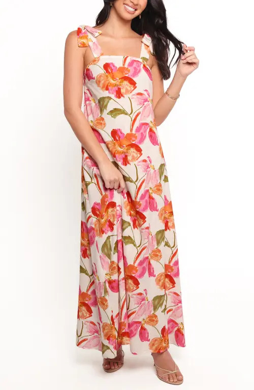 Petal & Pup Larkey Floral Print Maxi Dress in Everlyn Floral at Nordstrom, Size Large | Nordstrom