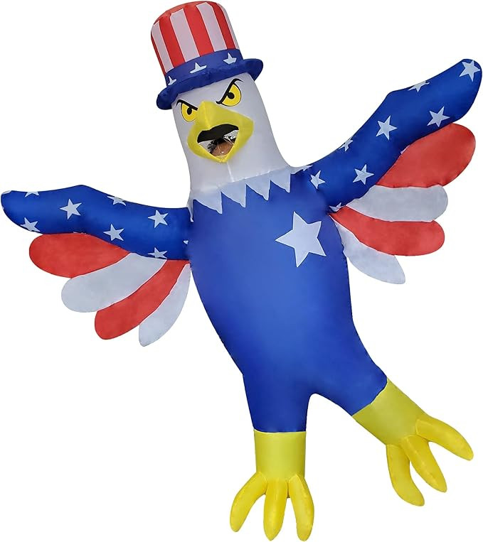 Inflatable Bald Eagle Costume Independence Day Blow-up Costume for Adult/Halloween/Patriotic Para... | Amazon (US)