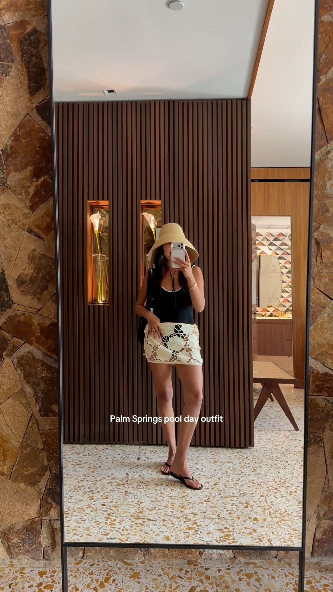 Palm Springs pool outfit! This @Janessa Leone raffia hat is my favorite!! 

#LTKSeasonal #LTKSwim #LTKootd