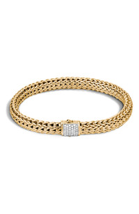 Click for more info about Classic Chain Diamond & 18K Gold 5mm Bracelet