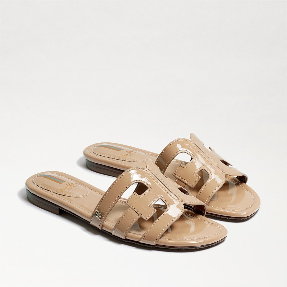 Bay Slide Sandal Almond Patent | Sam Edelman