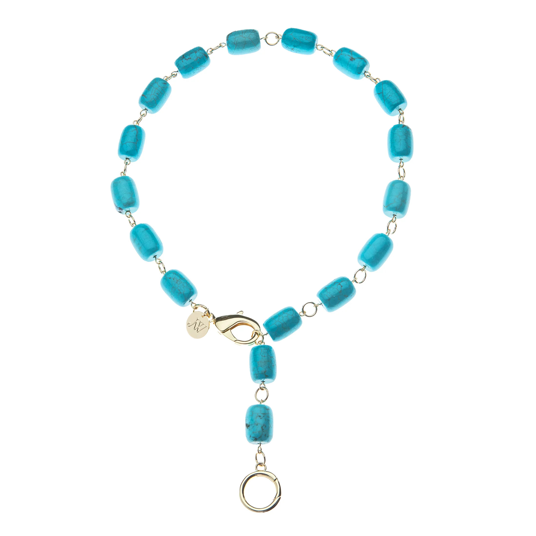 Chunky Turquoise Lariat Necklace SALE | Jane Win