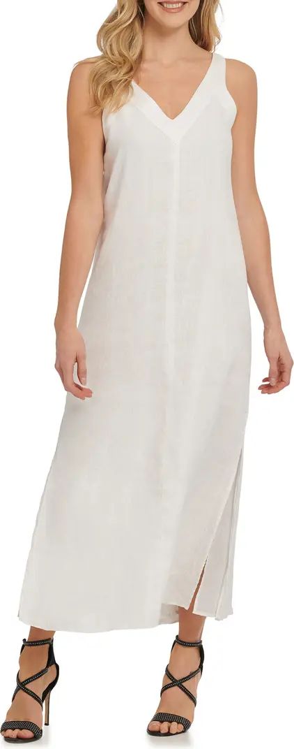 V-Neck Linen Maxi Dress | Nordstrom