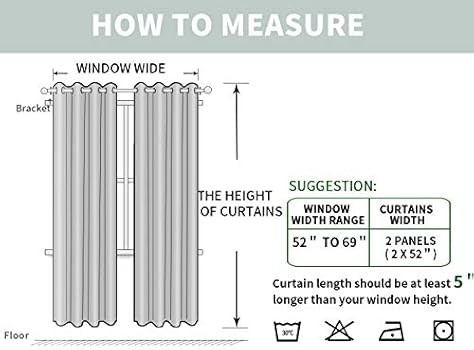 BGment 100% Blackout Curtains with Liner for Bedroom, Grommets Thermal Insulated Textured Linen L... | Amazon (US)