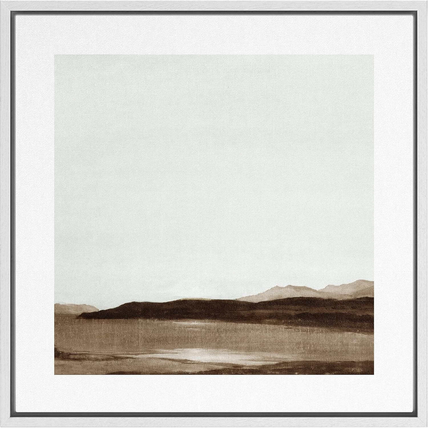 SIGNWIN Framed Canvas Print Wall Art Minimalist Abstract Mountain Landscape View Nature Wildernes... | Amazon (US)