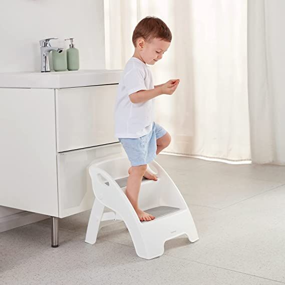Step Stool for Kids, Toddler Step Stool for Bathroom Sink and Potty Training, Foldable and Integr... | Amazon (US)