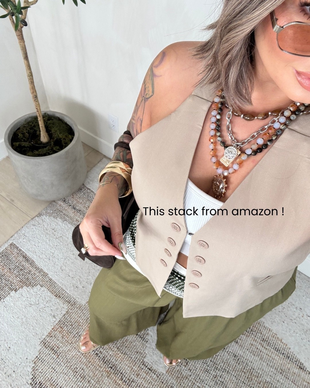 This amazon necklace stack under $20 is a must ! 
Outfit all size xl 


#LTKMidsize #LTKootd #LTKSaleAlert