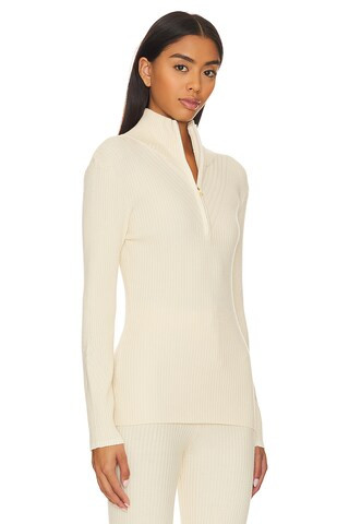 Varley Demi Half Zip Pullover in Whitecap Grey from Revolve.com | Revolve Clothing (Global)