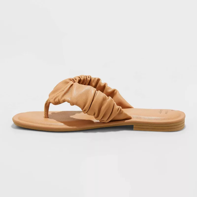 Women's Blossom Scrunched Flip Flop Sandals - A New Day™ | Target