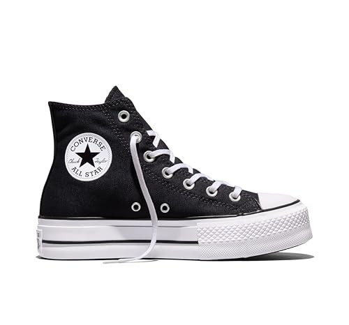Converse Women's Chuck Taylor All Star Lift High Top Sneakers, Black/White/White, 9 Medium US | Amazon (US)