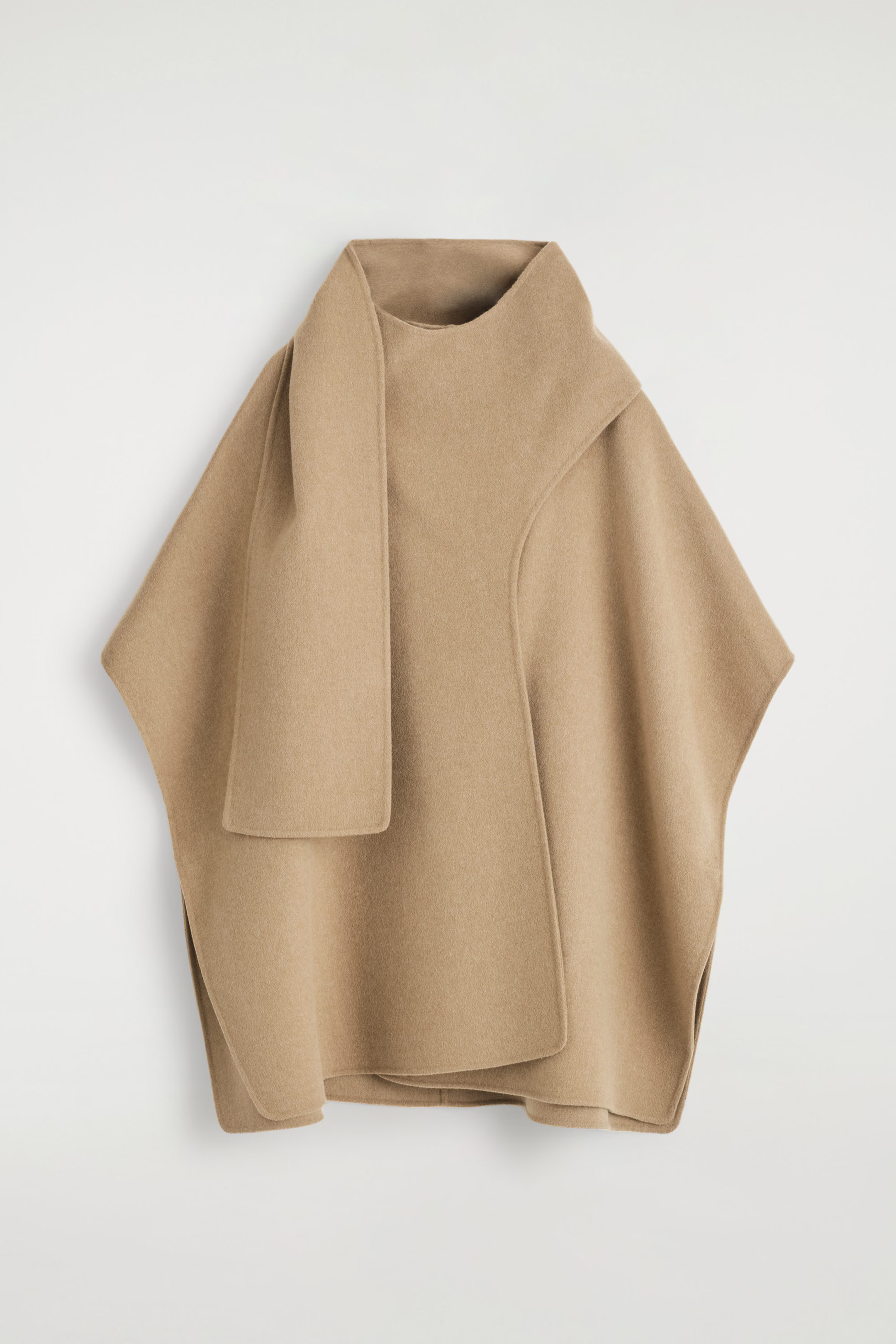DOUBLE-FACED WOOL SCARF CAPE - BEIGE | COS | COS (EU)