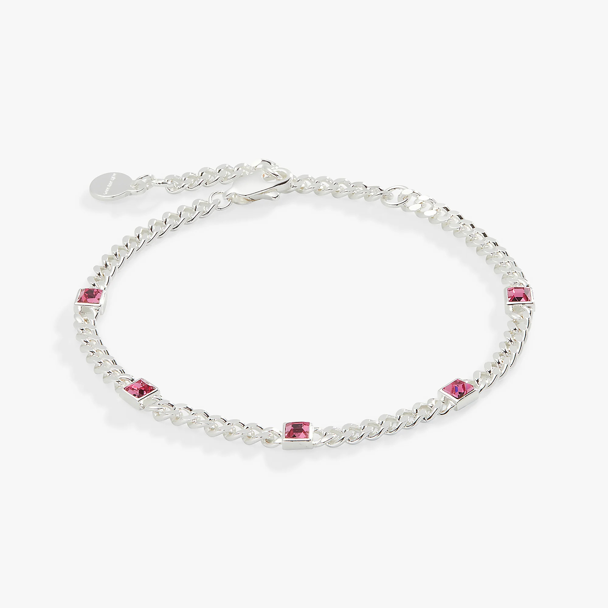 Rose Curb Chain Bracelet, October Birthstone | Alex and Ani