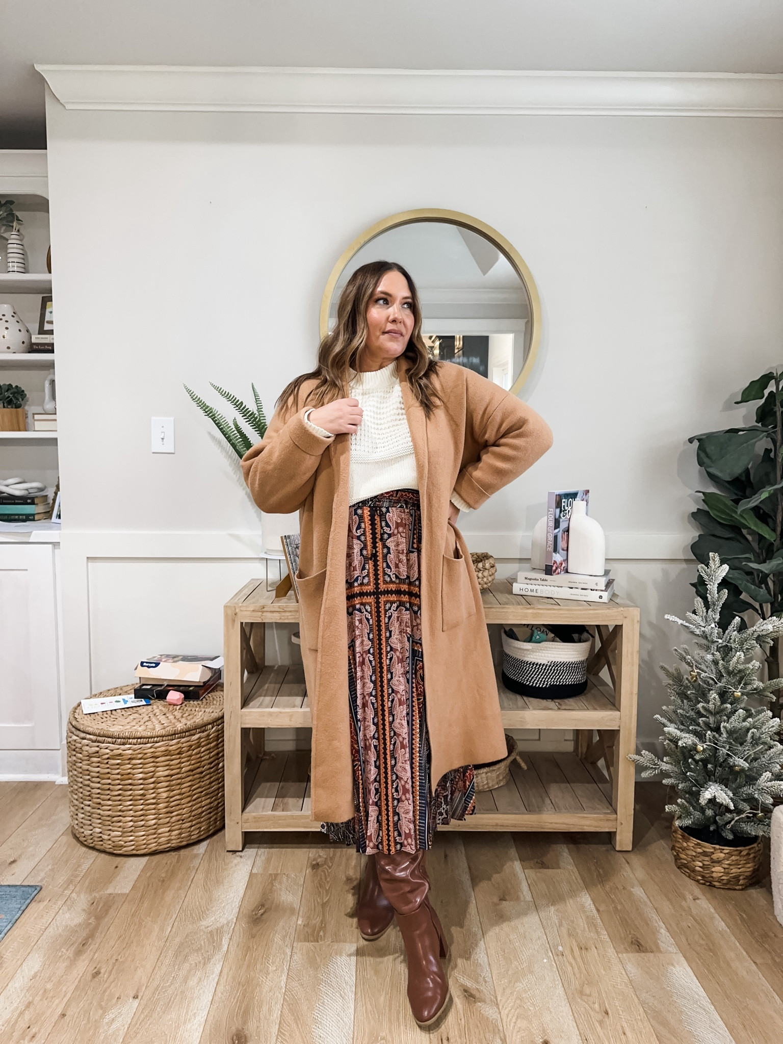 The cutest Amazon skirt (size xl but could do the L). Fall coatigan size L

#LTKmidsize #LTKHoliday #LTKover40