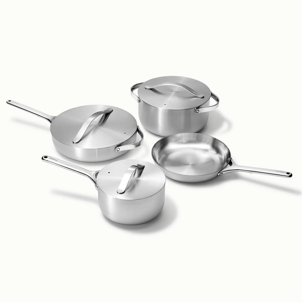 Caraway Stainless Steel 12 Piece Cookware Set - Silver | REBEL (formerly Rebelstork)
